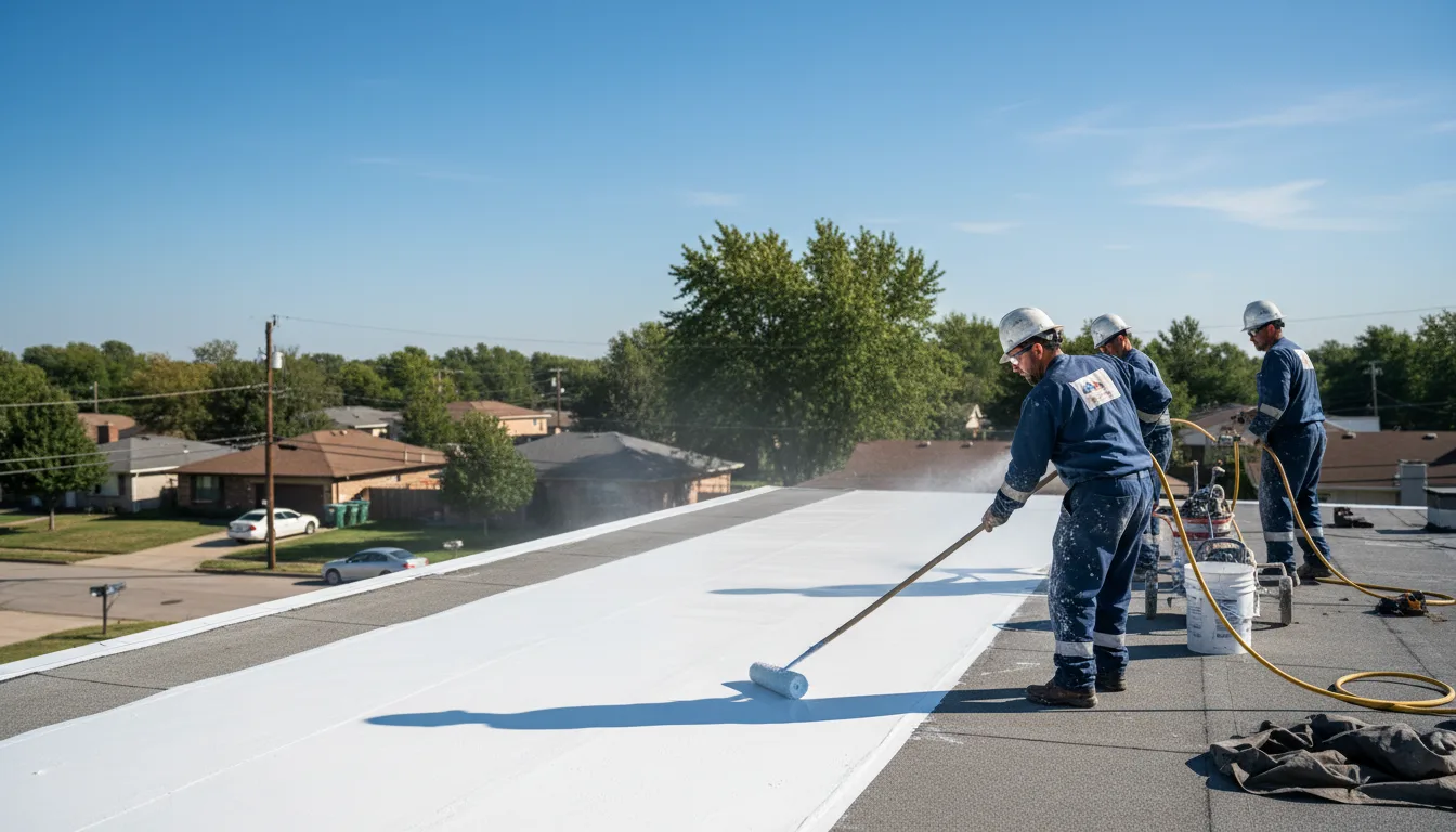 Commercial roof coating in Madisonville, TX near me